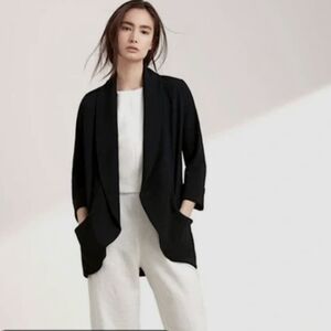 Aritzia Black Open-Front Blazer
